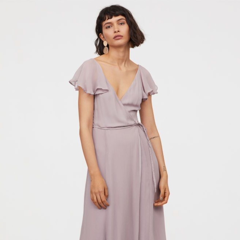 NWT Long Wrap Purple/Lavender Dress